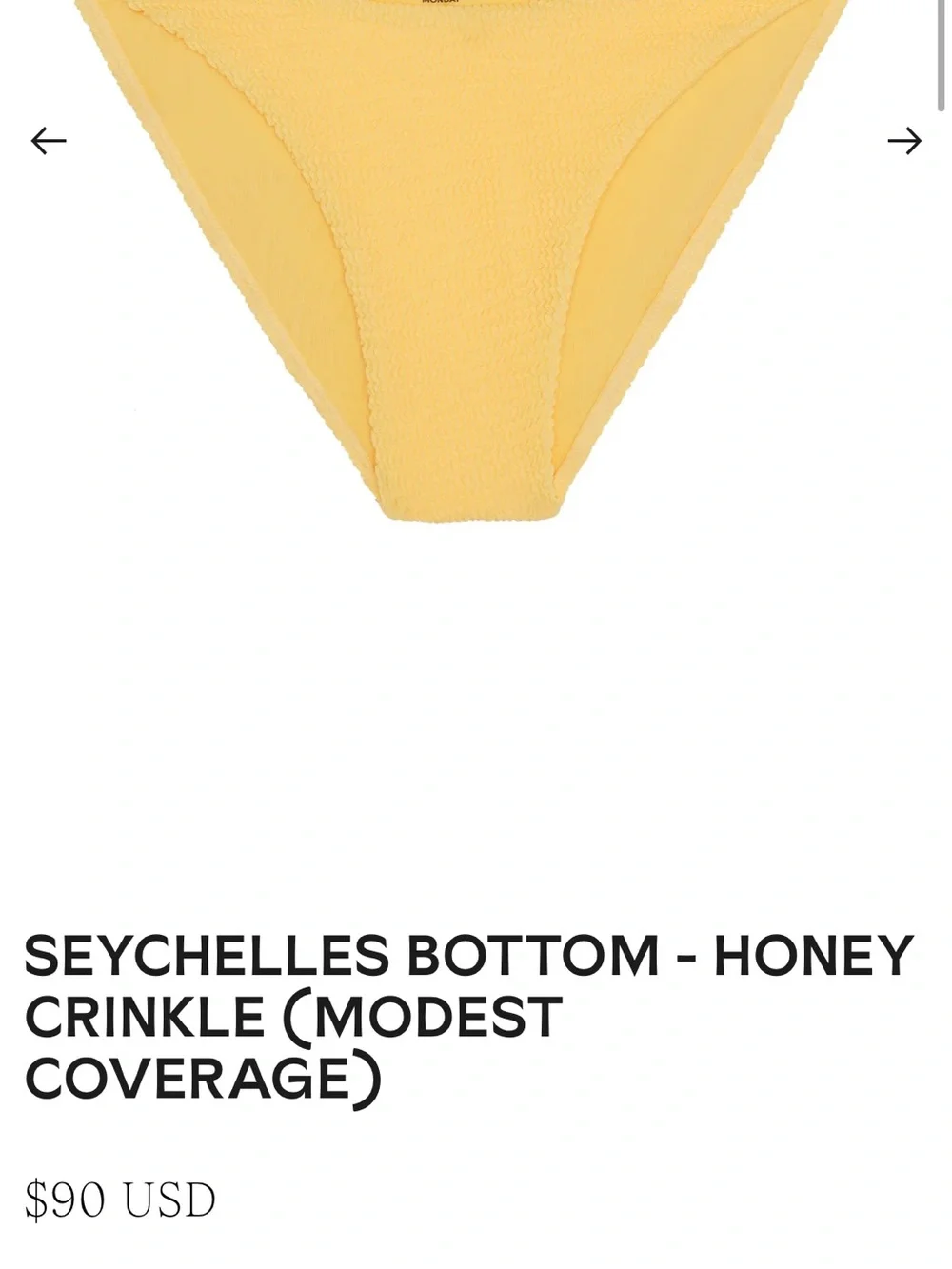 Monday Swimwear Honey Yellow Crinkle Set